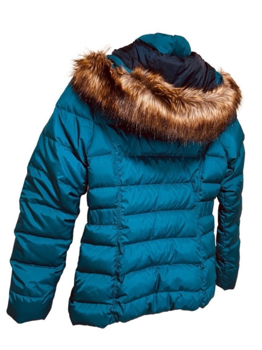 The North Face Gotham Down Jacket Teal Blue Women Small Removable Hood - Picture 7 of 7